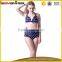 Blue and dot printing high waist swimsuit micro sling hot sexy foto bikini china                        
                                                                                Supplier's Choice