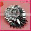 Guangzhou big jelly and black stone brooch for dress WBR-1559