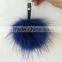 New fashion raccoon fur pom poms bag charm for decoration