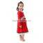 New Design Cotton Long Sleeve Girls Frocks for Christmas Day Children Clothing