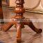 Living room furniture solid wooden round center table brown skinny coffee table