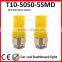 High Quality Cheap Supplier 5050 Led Car Side Wedge Light LampT10 5smd W5w Led