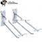 Metal Cardboard Brackets Supermarket Pipe Brackets Chrome Tube Hook