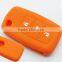 VW 3 buttons silicone skin custom for car key Factory in orange
