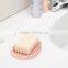 Oval silicone soap holder dish, bathroom kitchen sink soap tray holder, silicone soap dish