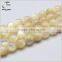Natural white deep sea Pearl shell Tridacna round Faceted Loose beads Strand for Jewelry Making