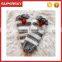 V-43 Children cable stripe love crochet leg warmer