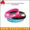 China OEM Customized Silicone Bracelets Cheapest Silicone Bracelet Printed Logo embossed debossed silver bracelet