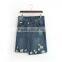 woman clothing asymmetrical denim skirt