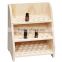 2016 Wholesale unfinished carved custom eco-friendly design wooden essential oil display rack