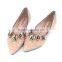 Ladies fancy wedding shoes ballet flat shoes OEM