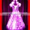 RGB color change light up princess dress,programmable battery led wedding dress,led lights prom dress