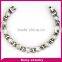 latest fashion CZ stone stainless steel women's bracelets designs jewelry