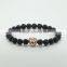 Wholesale Factory Price Indian 24k Black Lion Charm Copper Bracelets for Men