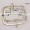 147x68mm light gold kiss lock double clutch purse frame