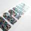 Wholesale 2D colorful foil nail art sticker with rhinestone waterproof nail wraps china factory