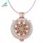 2016 crystal flower fashion necklace interchangeable coin pendant necklace jewelry