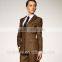 2014 Top Quality 100% wool Classic brown two button women pants suit oem manufacturer