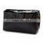 High quality black mirror leather cosmetic bag