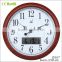 red 16 inch retro style large LCD wooden clock popular wall clock(16W07DR-L82)