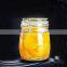 1000ml 1L Recycled airtight Round shape glass jar with metal clip top lid for kitchen and food