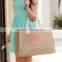 Wholesale Boutique Monogrammable Burlap Tote Bag