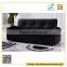 Fashion design rhombus leather recliner sofa foldable bed with metal legs