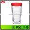 Food grade 450 ml insulated double wall tumbler with push lid