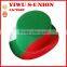 Custom funny white green red fiesta felt carnival top hat