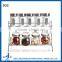 9pcs/set round flavouring glass shaker set with iron stand