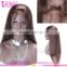New Design 100% Indian Human Hair #4 Silky Straight Wave Silk Top Full Lace Wigs