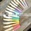 GIRLS Rainbow Stripe JUMBO Treat Sticks with Recipe Card - Wooden Sticks for Rice Crispy Pops, Brownies