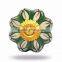 Green Leaf Ceramic Back Plate Knob