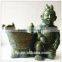 Resin Terra-Cotta Warriors Figurine Down on One Kneel Flower Pot Craft for Garden Decoration
