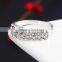 Free shipping silver plated clear crystal 1gram gold rings 2016