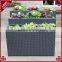 UV-resistant PE rattan tall flower planter outdoor patio decorative plant box