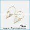 Gold Silver Point Crystal Earrings , Stone Point Studs , Gemstone earrings