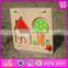 2016 Wholesale intelligent kids toy wooden ball maze game W11H009