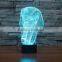 Pyramid Pharaoh 3D LED illusion Night Light Touch Switch Table Desk 7 Color Lamp