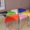 Home office fashion simple color stacking plastic & steel triangular stool