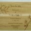 laser cutting wood bamboo card for invitation