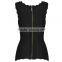 2015 New model Summer Round Neck back with long zipper lacework women vest