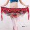 Exotic belly dance coins belt paillettes sequins hip scarf for belly dance