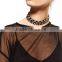 Fashion new design white/black opal gem choker necklace for women big brand jewelry