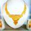 Indian Bridal Layered Necklace Dubai Gold Plated Necklace Set