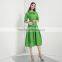 Guangzhou Supplier Customized High-end Muslim Long Sleeve maxi dress Aqua Green Evening Dress 2016