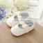 wholesale soft sole baby leather shoes yellow lace bow kids shoes baby
