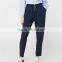 Logo Accepted Graceful Breathable Navy Blue Jogger Skinny Leg Dress Pants