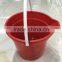 plastic round bin container bucket with handle