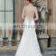 ED New Beaded Straps Deep V Back Mermaid Lace Fabric Wedding Dress